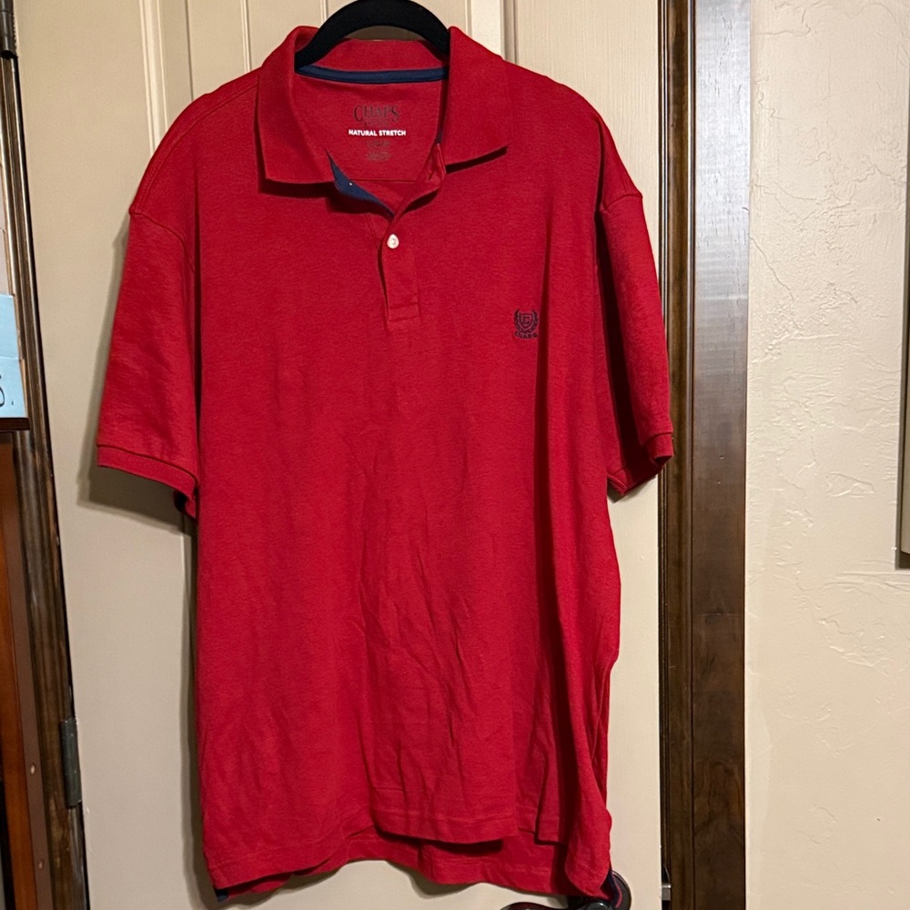 Chaos Vibrant Red Men's Polo Shirt